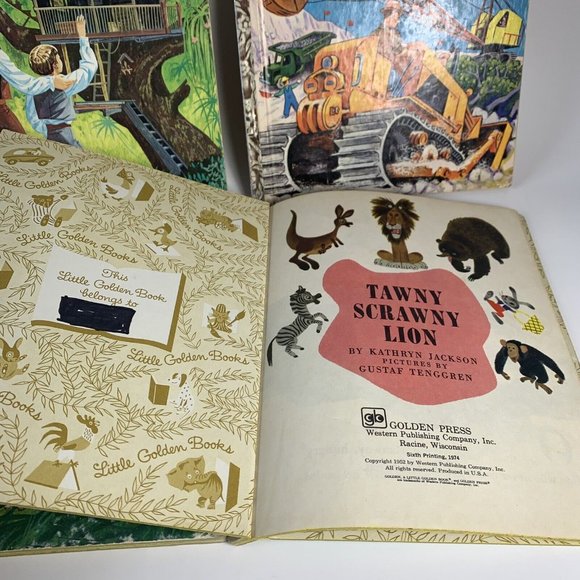 Little Golden Books Lot of 4 Vintage 1st “A” & Early Editions Hunkydory Robinson - Picture 5 of 12